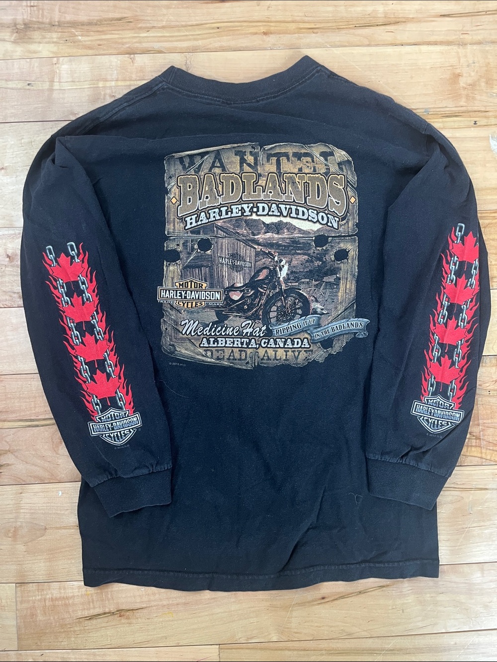 2012 Harley-Davidson Men’s Black Badlands Long Sleeve Shirt